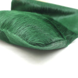 Clare V. FoldOver Clutch Green Calf Hair NEW