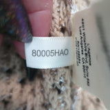 L'Agence Blanca Sequin Cardigan Beige/Gold Crochet Knit Size Small