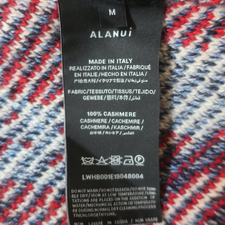 Alanui Cashmere Union Jack Cardigan Size Medium Belted Sweater