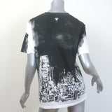 Christian Dior New York T-Shirt Black & White Cotton-Linen Size Medium