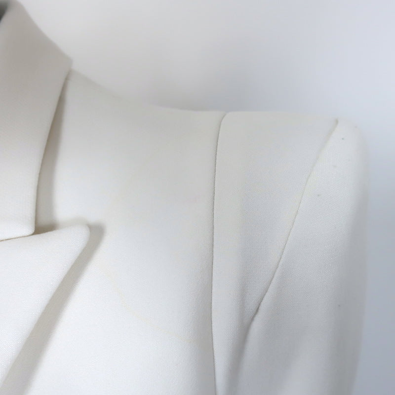 Veronica Beard Thaddeus Dickey Jacket Cream Size 2 Double Breasted Blazer
