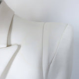 Veronica Beard Thaddeus Dickey Jacket Cream Size 2 Double Breasted Blazer