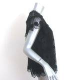 Ulla Johnson Blouse Bisou Black Floral-Embroidered Tulle Size 0 Short Sleeve Top