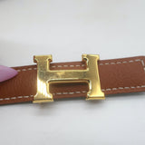 Hermes Reversible H 20mm Belt Brown & Black Leather Size 90