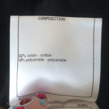 Chanel 21C Open-Knit Button Front Mini Dress Black Cotton Blend Size 42