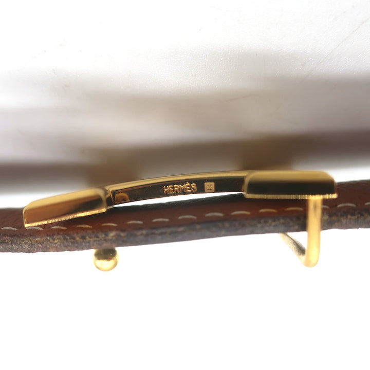Hermes Reversible H 20mm Belt Brown &amp; Black Leather Size 90