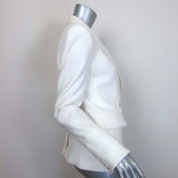Veronica Beard Thaddeus Dickey Jacket Cream Size 2 Double Breasted Blazer