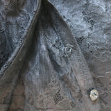 Givenchy Lace Tie-Neck Blouse Black Size 38 Long Sleeve Top