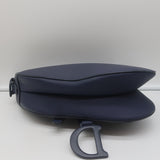 Christian Dior Saddle Bag Navy Ultramatte Calfskin Leather