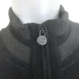 Chanel Metallic-Striped Velour Track Jacket Black Size 42