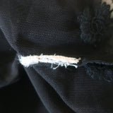 Ulla Johnson Blouse Bisou Black Floral-Embroidered Tulle Size 0 Short Sleeve Top