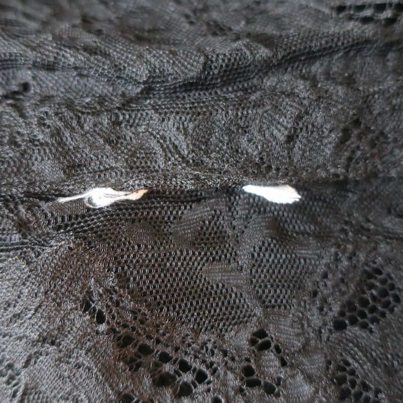 Givenchy Lace Tie-Neck Blouse Black Size 38 Long Sleeve Top