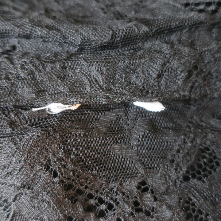 Givenchy Lace Tie-Neck Blouse Black Size 38 Long Sleeve Top