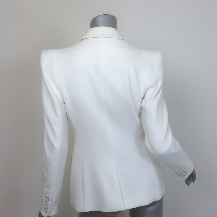 Veronica Beard Thaddeus Dickey Jacket Cream Size 2 Double Breasted Blazer