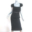 Roland Mouret Galaxy Belted Midi Dress Black Wool-Blend Size US 6