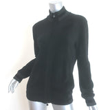 Chanel Metallic-Striped Velour Track Jacket Black Size 42