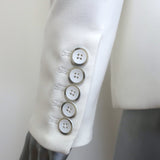 Veronica Beard Thaddeus Dickey Jacket Cream Size 2 Double Breasted Blazer