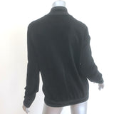 Chanel Metallic-Striped Velour Track Jacket Black Size 42