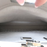 Fendi Peekaboo Medium Whipstitch Satchel Light Gray Leather Shoulder Bag