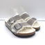 Birkenstock Arizona Shearling Slide Sandals Gray Suede Size 38 NEW