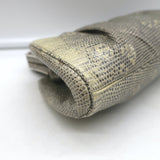 Judith Leiber Ring Lizard Clutch Gray/Cream Mini Chain Strap Crossbody Bag