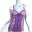 Vintage Iconic Proenza Schouler Bustier Top Purple Embroidered Stretch Satin Size 4