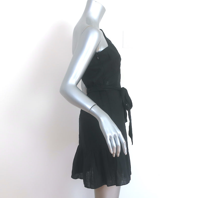 Isabel Marant Etoile Ruffled One Shoulder Mini Dress Teller Black Line Celebrity Owned Isabel Marant Etoile Ruffled One Shoulder Mini Dress Teller Black Line Celebrity Owned