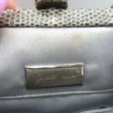 Judith Leiber Ring Lizard Clutch Gray/Cream Mini Chain Strap Crossbody Bag