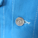 GANNI Sheldon Denim Hooded Jacket Blue Cotton Size 36