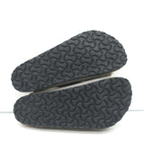 Birkenstock Arizona Shearling Slide Sandals Gray Suede Size 38 NEW