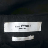 Isabel Marant Etoile Ruffled One Shoulder Mini Dress Teller Black Linen Size 38