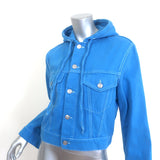 GANNI Sheldon Denim Hooded Jacket Blue Cotton Size 36