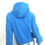 GANNI Sheldon Denim Hooded Jacket Blue Cotton Size 36