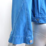 GANNI Sheldon Denim Hooded Jacket Blue Cotton Size 36