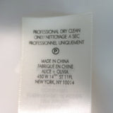 Alice + Olivia Willa Crystal-Embellished Collar Top Cream Silk Size Extra Small