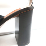 Chloe Rony T-Strap Sandals Black Leather Size 37.5 Open Toe Heels