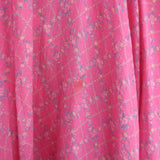 LoveShackFancy Puff Sleeve Maxi Dress Pink Floral Print Cotton Size 4
