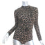 Agent Provocateur Iona Leopard Print Bodysuit Brown Size Medium Long Sleeve Top