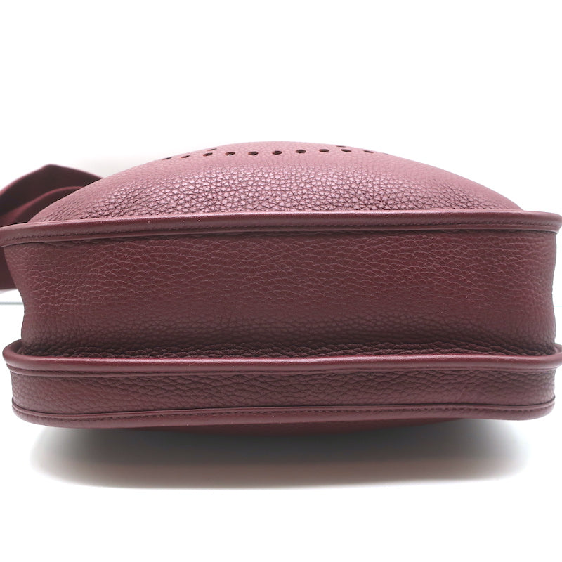 Hermes Evelyne III PM Crossbody Bag Rouge Sellier Leather Palladium Hardware