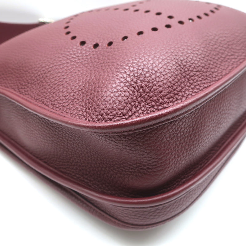 Hermes Evelyne III PM Crossbody Bag Rouge Sellier Leather Palladium Hardware