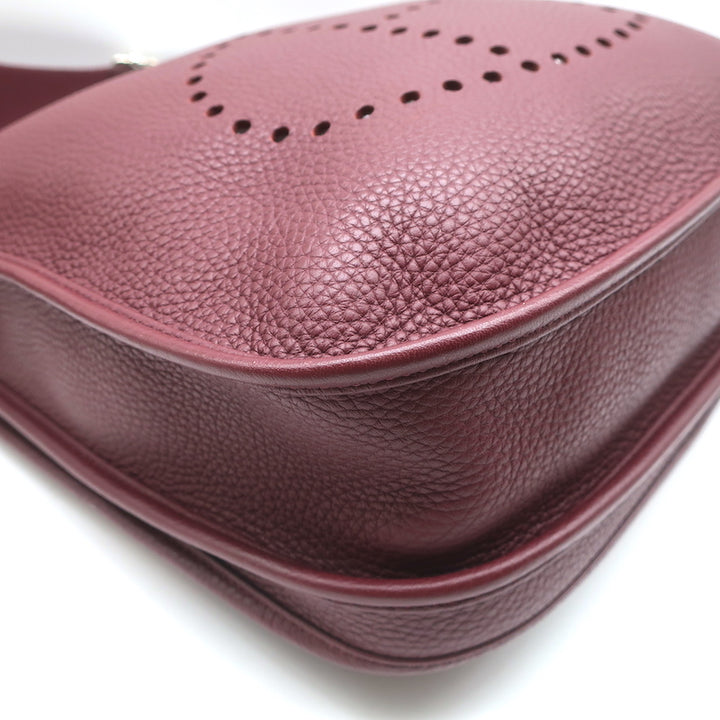 Hermes Evelyne III PM Crossbody Bag Rouge Sellier Leather Palladium Hardware
