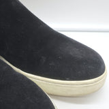 Prada Slip-On High Top Sneakers Black Suede & Leather Size 7