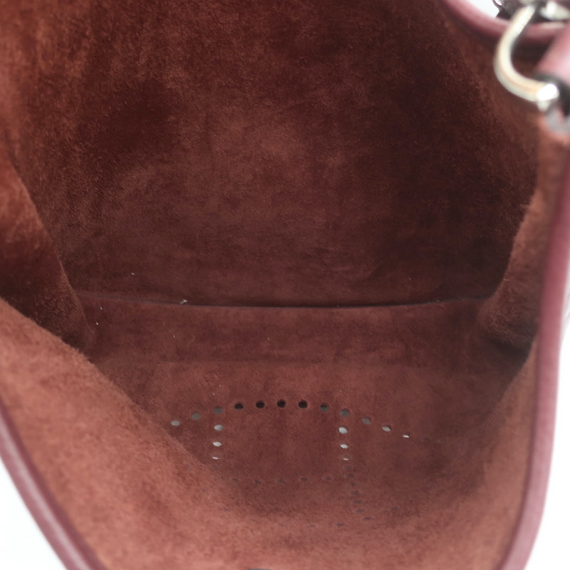 Hermes Evelyne III PM Crossbody Bag Rouge Sellier Leather Palladium Hardware