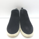 Prada Slip-On High Top Sneakers Black Suede & Leather Size 7