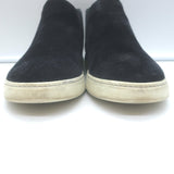 Prada Slip-On High Top Sneakers Black Suede & Leather Size 7