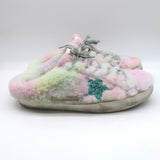 Golden Goose Superstar Sabot Glitter-Star Tie Dye Shearling Sneakers Size 40