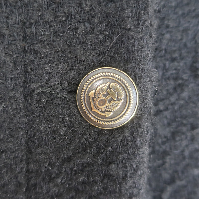 Sandro Wallace Cropped Tweed Jacket Black Cotton-Blend Size 42 NEW