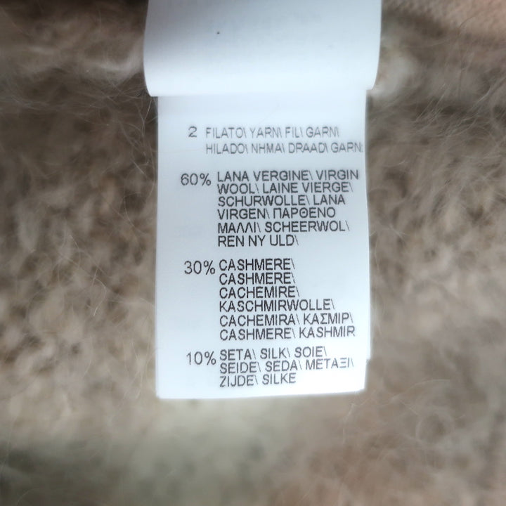 Brunello Cucinelli Striped Mohair Shearling Bomber Jacket Cream/Beige Size Small