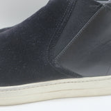 Prada Slip-On High Top Sneakers Black Suede & Leather Size 7