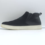 Prada Slip-On High Top Sneakers Black Suede & Leather Size 7